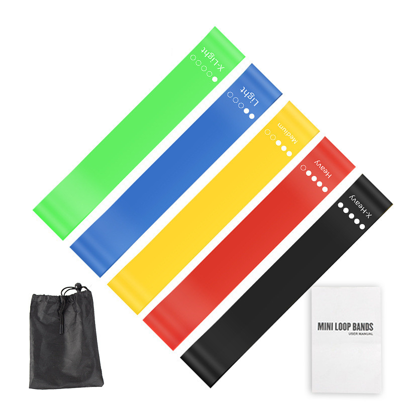 Yoga Fitness Resistance Band - Juego de 5 Bandas de Resistencia
