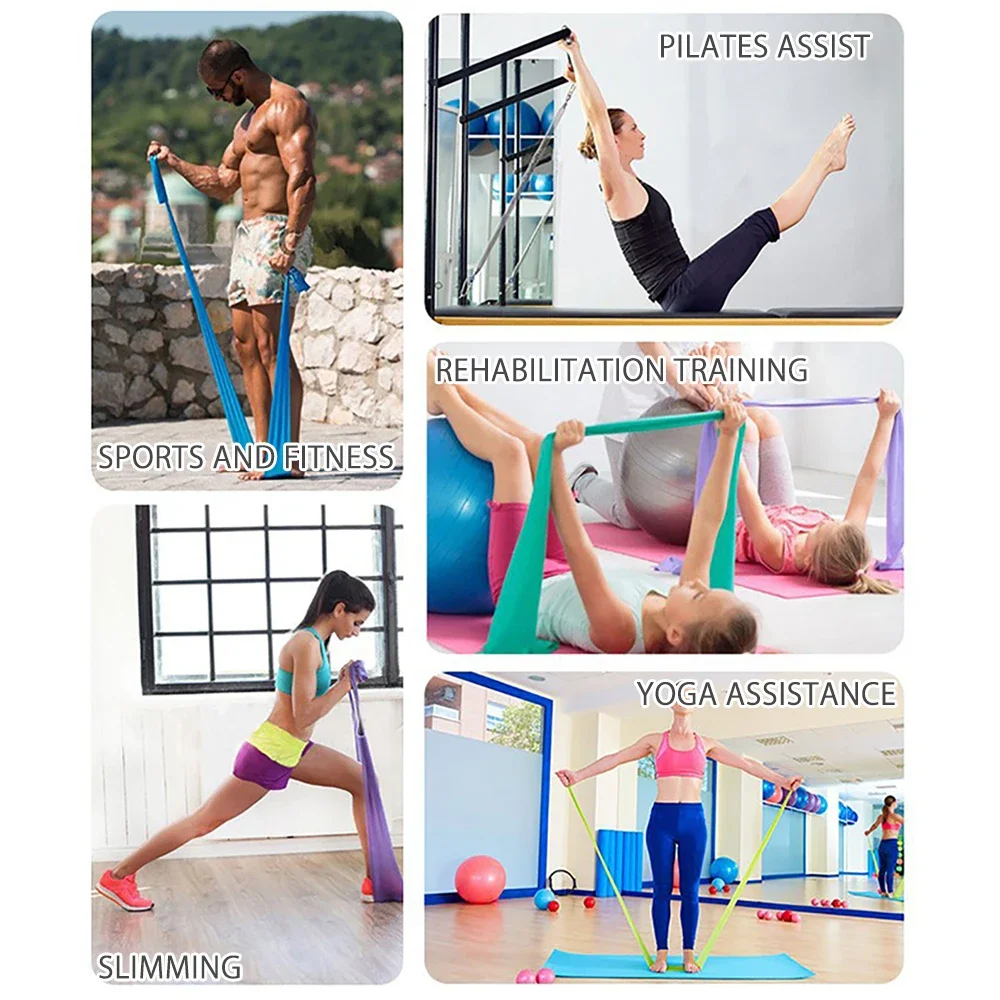 Longitud: 200 cm Yoga Pilates  - Yoga Fitness Resistance Band reseña y precio