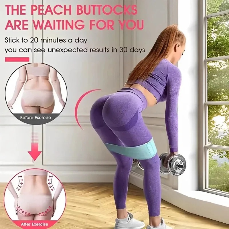 3 Bandas Elásticas de Tela par - Yoga Fitness Resistance Band reseña y precio